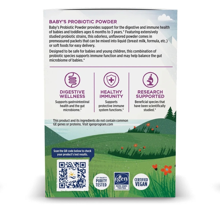 Baby's Probiotic Powder Ages 6 Months - 3 Years Dietary Supplement Packet (To Supports Digestive Wellness & Immune Health) 30s