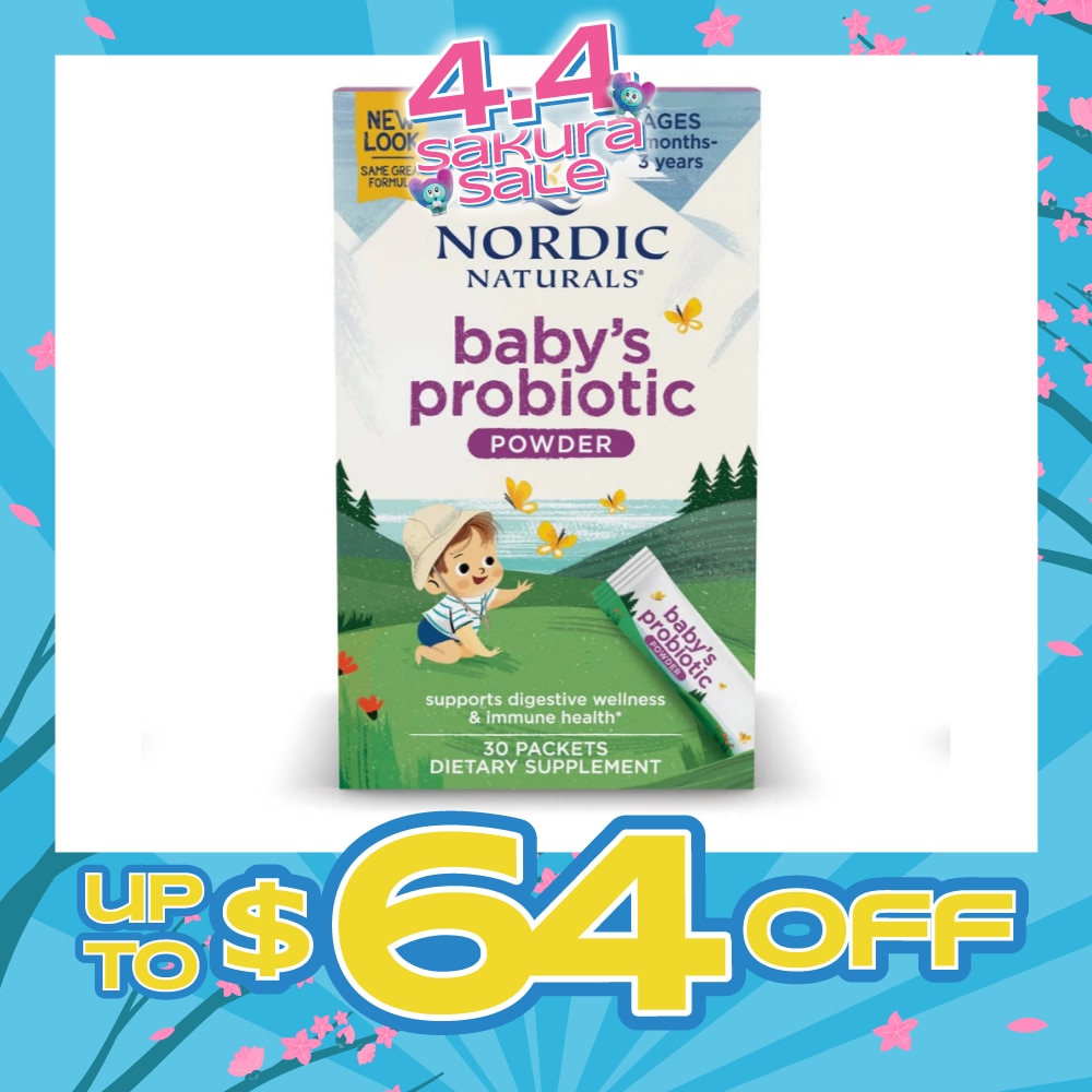 Baby's Probiotic Powder Ages 6 Months - 3 Years Dietary Supplement Packet (To Supports Digestive Wellness & Immune Health) 30s