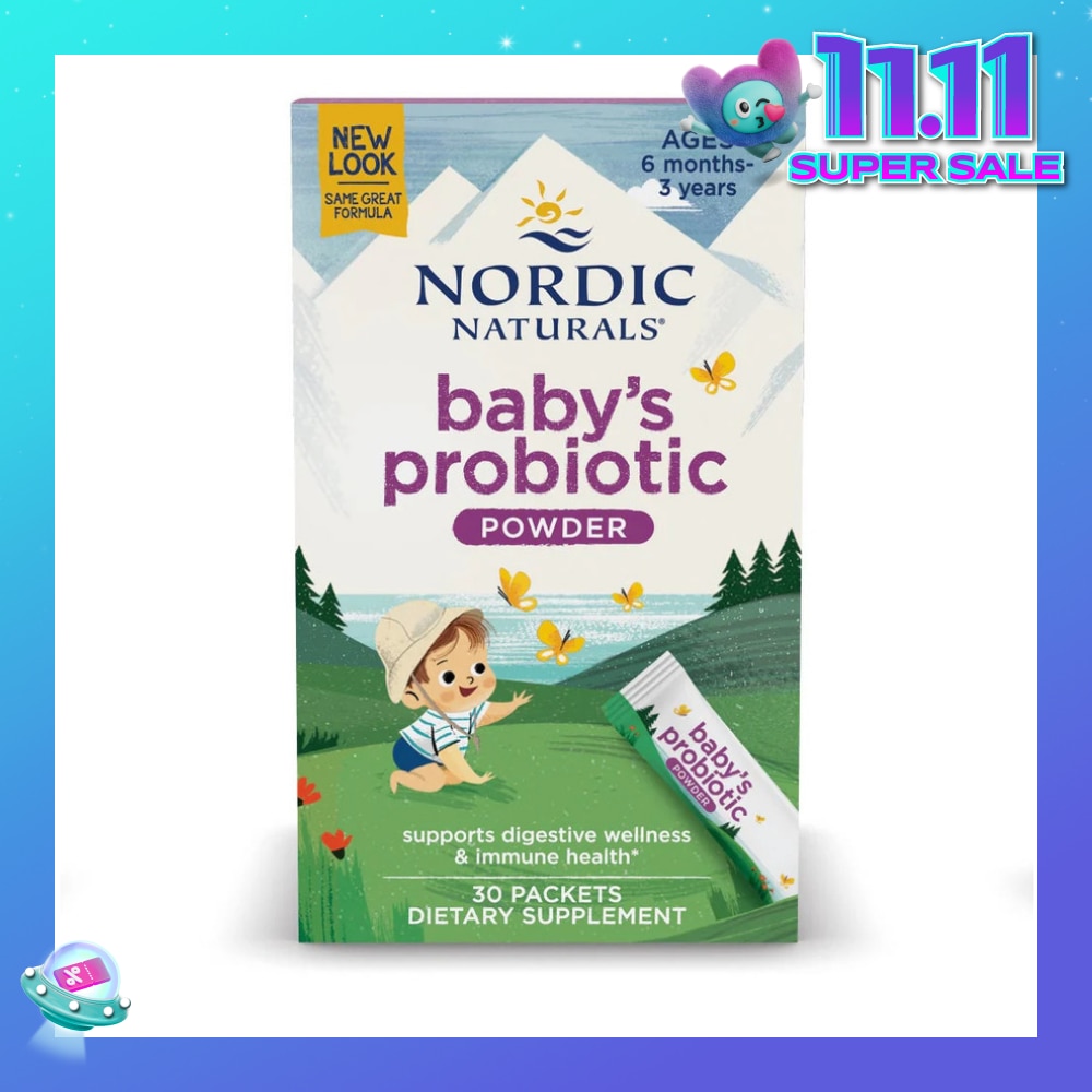 Baby's Probiotic Powder Ages 6 Months - 3 Years Dietary Supplement Packet (To Supports Digestive Wellness & Immune Health) 30s
