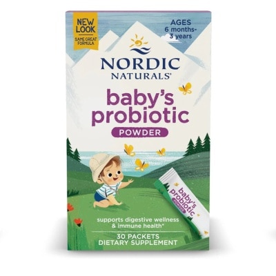 NORDIC NATURALS Baby's Probiotic Powder Ages 6 Months - 3 Years Dietary Supplement Packet (To Supports Digestive Wellness & Immune Health) 30s