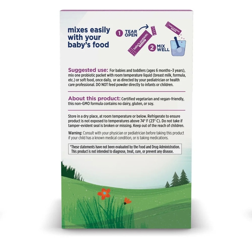 Baby's Probiotic Powder Ages 6 Months - 3 Years Dietary Supplement Packet (To Supports Digestive Wellness & Immune Health) 30s