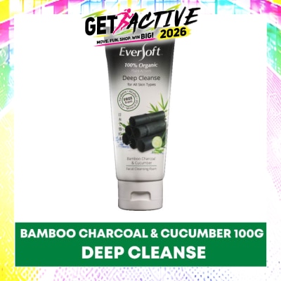 EVERSOFT - Organic Bamboo Charcoal & Cucumber Facial Cleanser 100g image