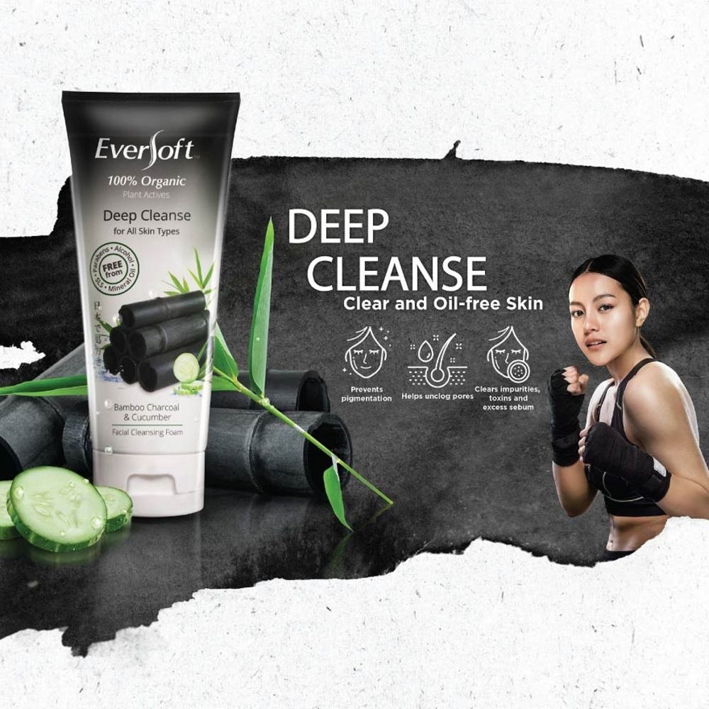 Organic Bamboo Charcoal & Cucumber Facial Cleanser 100g