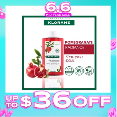 KLORANE - Radiance - Color-Treated Hair Pomegranate Shampoo (To Protects & Prolongs Colour Radiance) 400ml