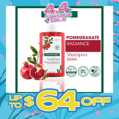 KLORANE - Radiance - Color-Treated Hair Pomegranate Shampoo (To Protects & Prolongs Colour Radiance) 400ml