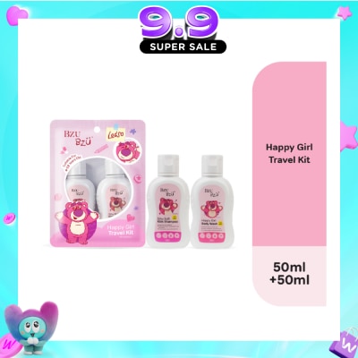 BZU BZU - Happy Girl Travel Kit consists of Silky Soft Kids Shampoo 50ml + Happy Girl Body Wash 50ml image