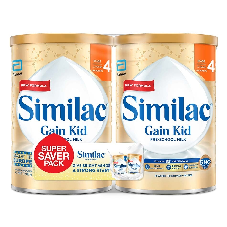 Gain Kid Pre-School Milk Stage 4 1700g Packset x 2s (Expiry: May`2026)