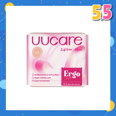 UUCare® Ergo Comfort 0.1 Denier Ultra-Slim Sanitary Pad 24cm 16s