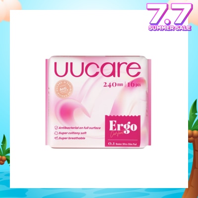 UUCare® Ergo Comfort 0.1 Denier Ultra-Slim Sanitary Pad 24cm 16s