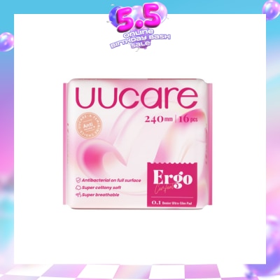 UUCare® - Ergo Comfort 0.1 Denier Ultra-Slim Sanitary Pad 24cm 16s
