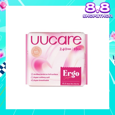 UUCare® Ergo Comfort 0.1 Denier Ultra-Slim Sanitary Pad 24cm 16s