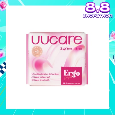 UUCare® Ergo Comfort 0.1 Denier Ultra-Slim Sanitary Pad 24cm 16s
