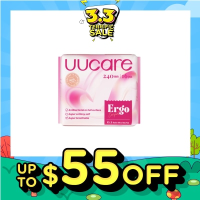 UUCare® Ergo Comfort 0.1 Denier Ultra-Slim Sanitary Pad 24cm 16s