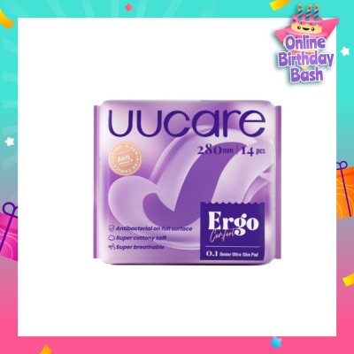 UUCare® Ergo Comfort 0.1 Denier Ultra-Slim Sanitary Pad 28cm 14s