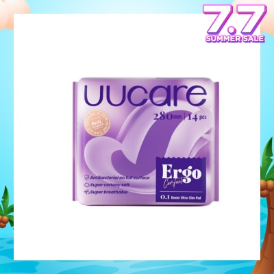 UUCare® Ergo Comfort 0.1 Denier Ultra-Slim Sanitary Pad 28cm 14s