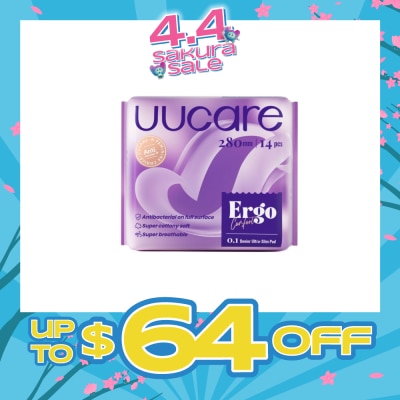 UUCare® Ergo Comfort 0.1 Denier Ultra-Slim Sanitary Pad 28cm 14s