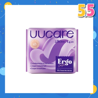 UUCare® Ergo Comfort 0.1 Denier Ultra-Slim Sanitary Pad 28cm 14s