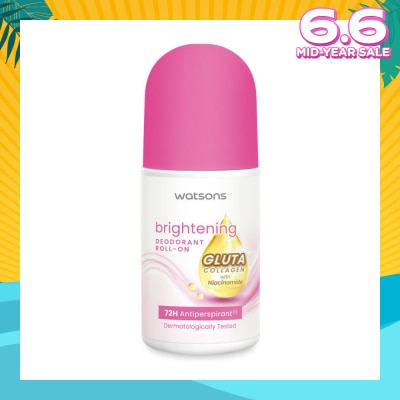 WATSONS Gluta Collagen With Niacinamide Brightening Deodorant Roll-On 50ml