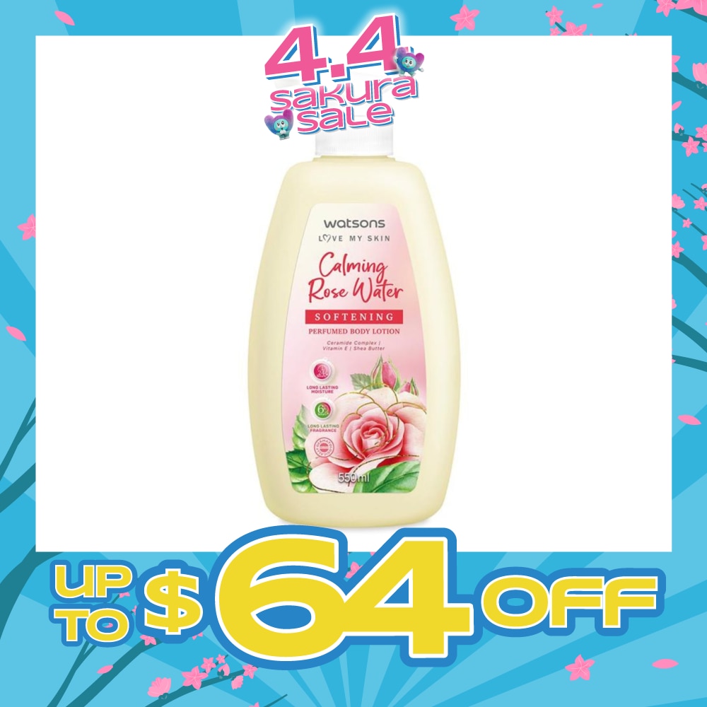 Calming Rose Water Softening Perfumed Hand Lotion (Long Lasting Moisture & Fragrance) 550ml