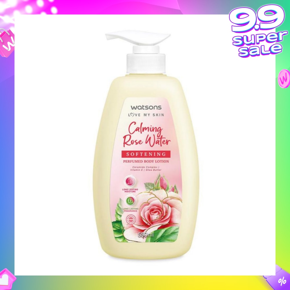 Calming Rose Water Softening Perfumed Hand Lotion (Long Lasting Moisture & Fragrance) 550ml