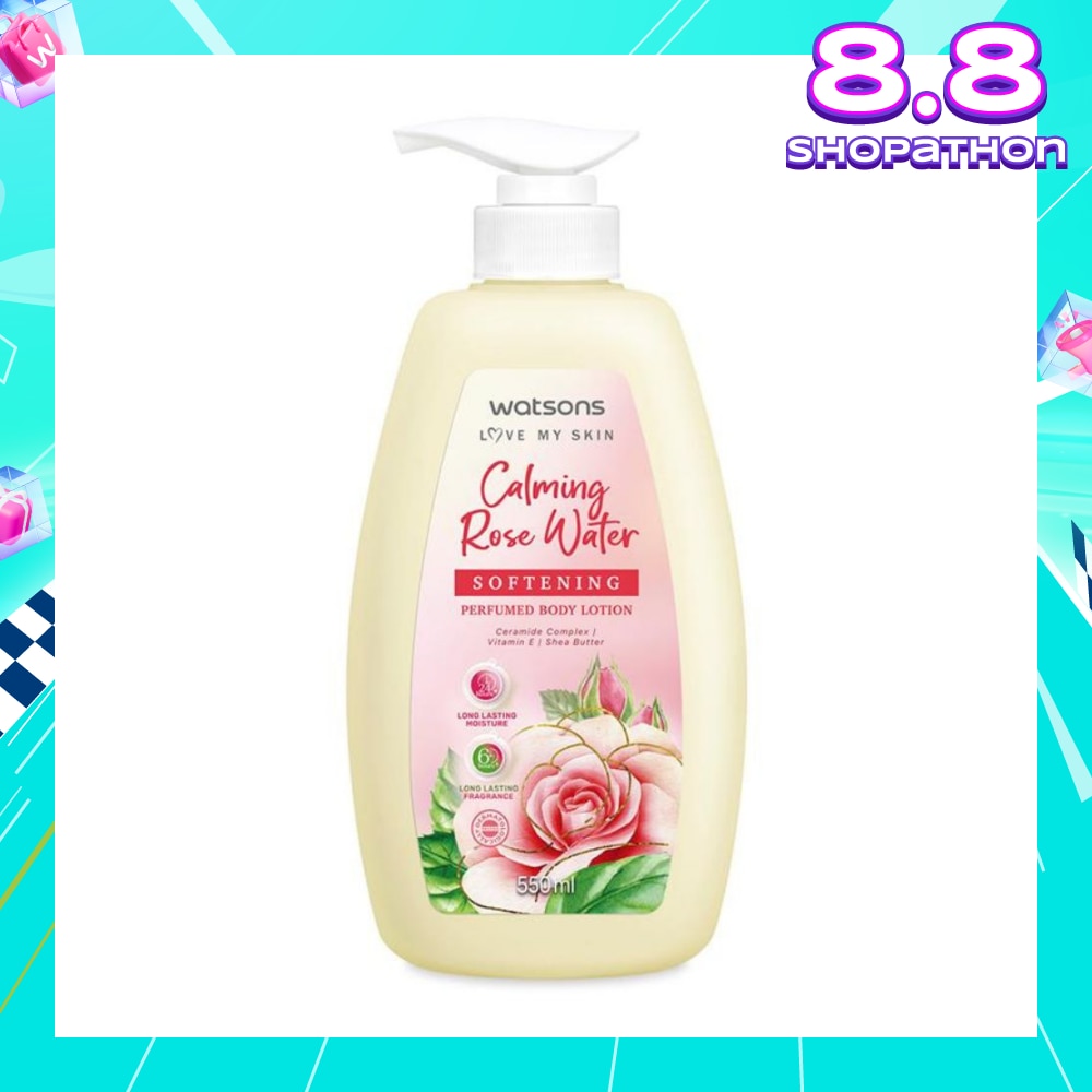 Calming Rose Water Softening Perfumed Hand Lotion (Long Lasting Moisture & Fragrance) 550ml