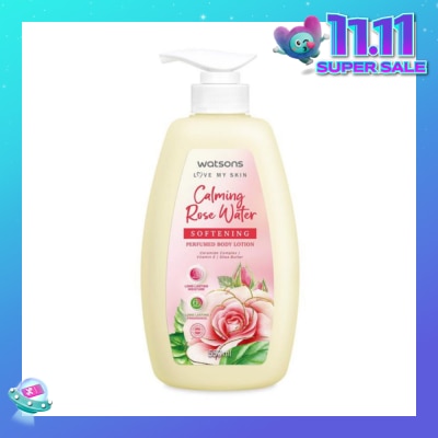WATSONS Calming Rose Water Softening Perfumed Hand Lotion (Long Lasting Moisture & Fragrance) 550ml