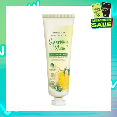 WATSONS Sparkling Yuzu Hydrating Perfumed Hand Lotion (Long Lasting Moisture & Fragrance) 30ml