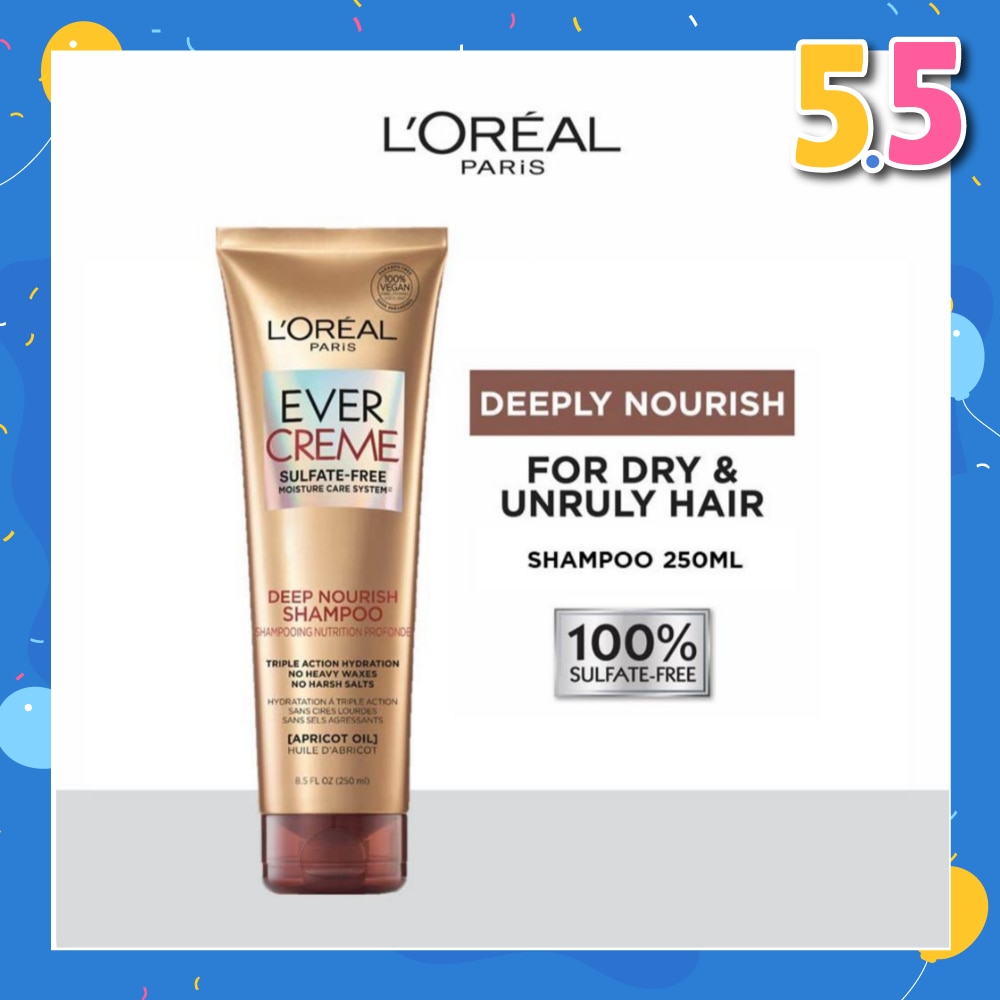 EverCreme Deep Nourish Sulfate-free Shampoo (For Dry & Unruly Hair) 250ml