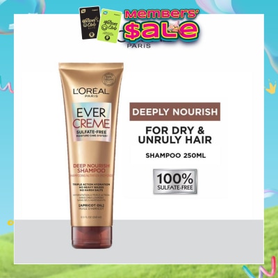 LOREAL PARIS HAIR EXPERT - EverCreme Deep Nourish Sulfate-free Shampoo (For Dry & Unruly Hair) 250ml
