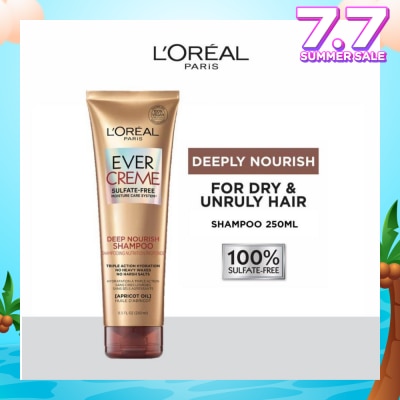 L'OREAL PARIS HAIR EXPERT EverCreme Deep Nourish Sulfate-free Shampoo (For Dry & Unruly Hair) 250ml