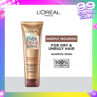 LOREAL PARIS HAIR EXPERT EverCreme Deep Nourish Sulfate-free Shampoo (For Dry & Unruly Hair) 250ml