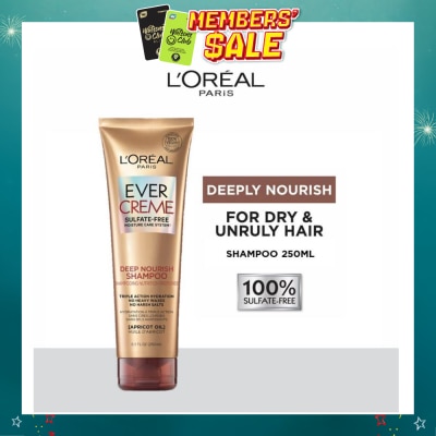 LOREAL PARIS HAIR EXPERT - EverCreme Deep Nourish Sulfate-free Shampoo (For Dry & Unruly Hair) 250ml