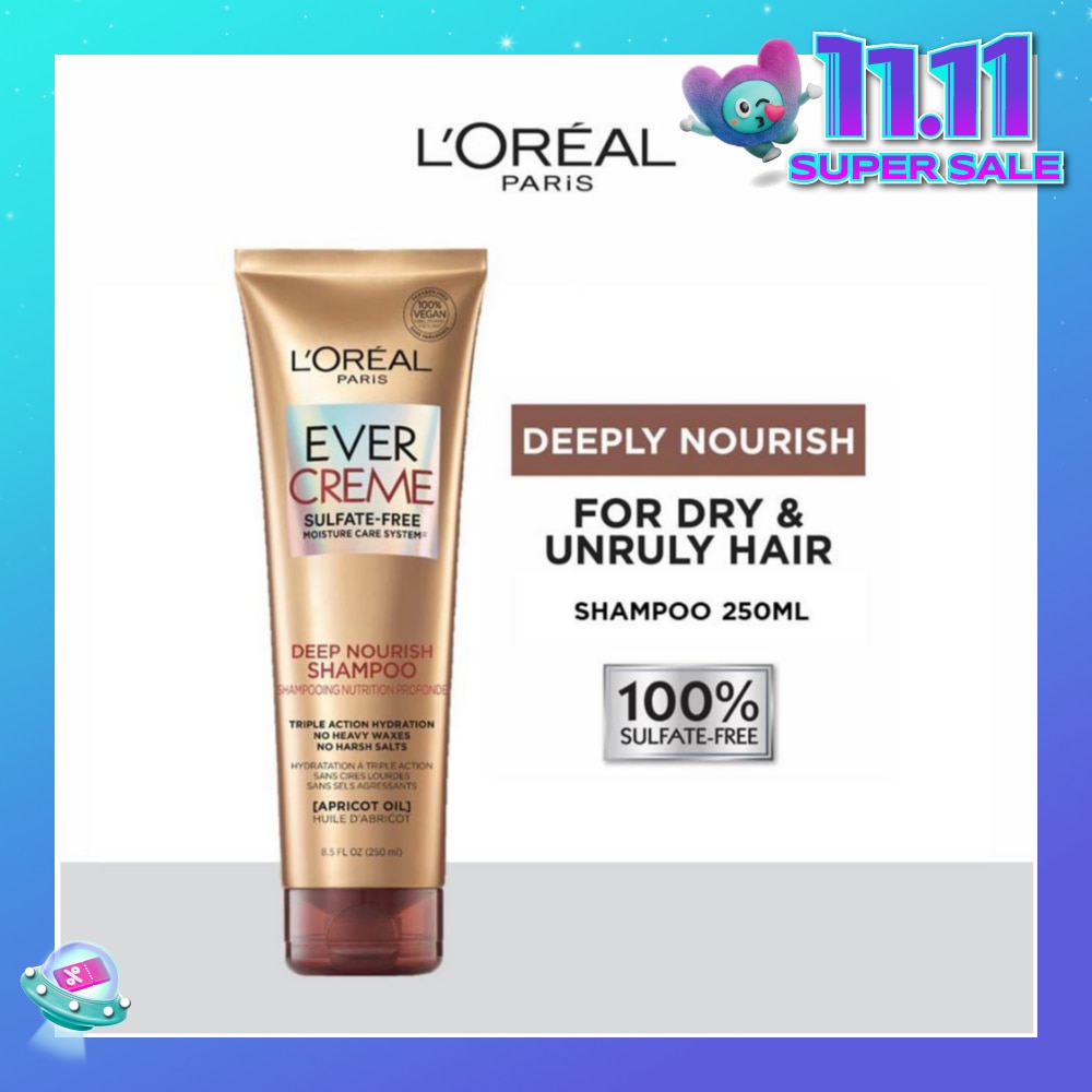 EverCreme Deep Nourish Sulfate-free Shampoo (For Dry & Unruly Hair) 250ml