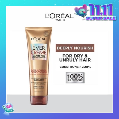 LOREAL PARIS HAIR EXPERT EverCreme Deep Nourish Sulfate-free Conditioner (For Dry & Unruly Hair) 250ml