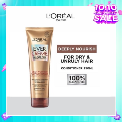 LOREAL PARIS HAIR EXPERT EverCreme Deep Nourish Sulfate-free Conditioner (For Dry & Unruly Hair) 250ml