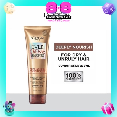 LOREAL PARIS HAIR EXPERT - EverCreme Deep Nourish Sulfate-free Conditioner (For Dry & Unruly Hair) 250ml