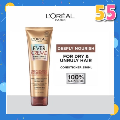 L'OREAL PARIS HAIR EXPERT EverCreme Deep Nourish Sulfate-free Conditioner (For Dry & Unruly Hair) 250ml