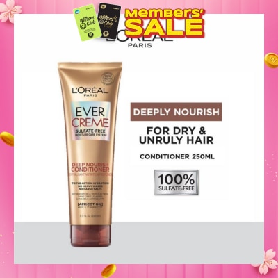 LOREAL PARIS HAIR EXPERT EverCreme Deep Nourish Sulfate-free Conditioner (For Dry & Unruly Hair) 250ml