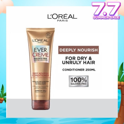 L'OREAL PARIS HAIR EXPERT EverCreme Deep Nourish Sulfate-free Conditioner (For Dry & Unruly Hair) 250ml