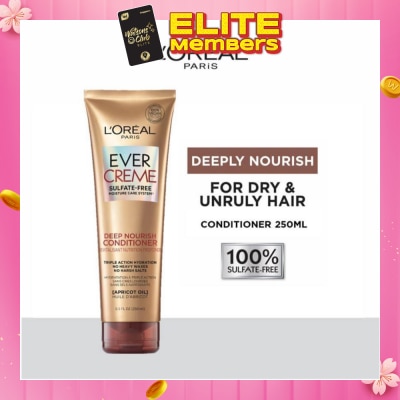 LOREAL PARIS HAIR EXPERT EverCreme Deep Nourish Sulfate-free Conditioner (For Dry & Unruly Hair) 250ml