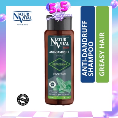 NATURVITAL - Anti-Dandruff Shampoo (Greasy Hair) 300ml