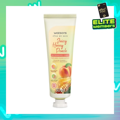 WATSONS Juicy Honey Peach Intensive Care Perfumed Hand Lotion (Long Lasting Moisture & Fragrance) 30ml