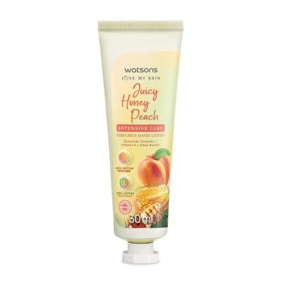 WATSONS Juicy Honey Peach Intensive Care Perfumed Hand Lotion (Long Lasting Moisture & Fragrance) 30ml