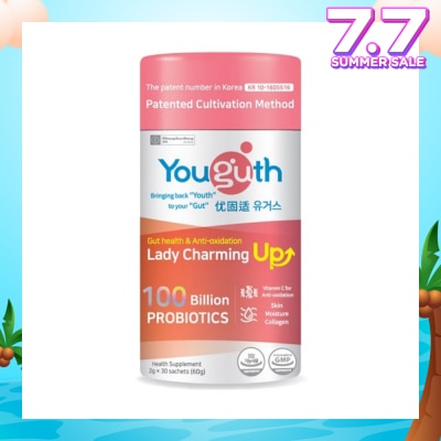 YOUGUTH PROBIOTICS Lady Charming Up Gut Health & Anti-Oxidation Probiotics Health Supplement Sachets 2g x 30s