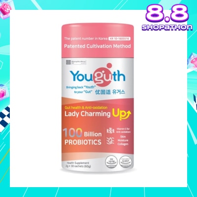 YOUGUTH PROBIOTICS Lady Charming Up Gut Health & Anti-Oxidation Probiotics Health Supplement Sachets 2g x 30s