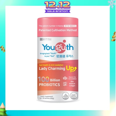 YOUGUTH PROBIOTICS Lady Charming Up Gut Health & Anti-Oxidation Probiotics Health Supplement Sachets 2g x 30s