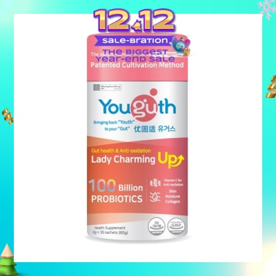 YOUGUTH PROBIOTICS Lady Charming Up Gut Health & Anti-Oxidation Probiotics Health Supplement Sachets 2g x 30s
