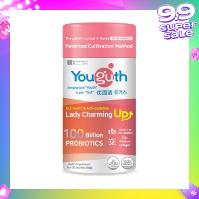 YOUGUTH PROBIOTICS Lady Charming Up Gut Health & Anti-Oxidation Probiotics Health Supplement Sachets 2g x 30s