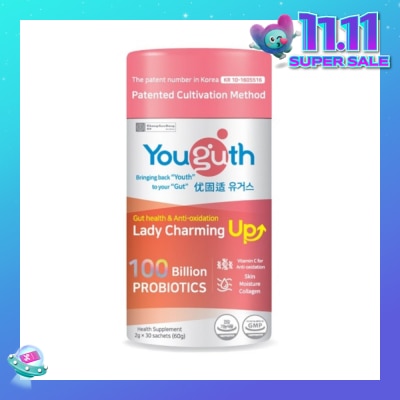 YOUGUTH PROBIOTICS Lady Charming Up Gut Health & Anti-Oxidation Probiotics Health Supplement Sachets 2g x 30s