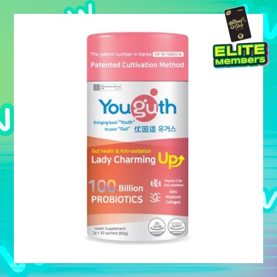 YOUGUTH PROBIOTICS Lady Charming Up Gut Health & Anti-Oxidation Probiotics Health Supplement Sachets 2g x 30s